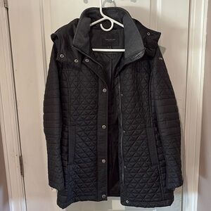 Marc New York by Andrew Marc Women’s Quilted Black Jacket – Small – Hooded